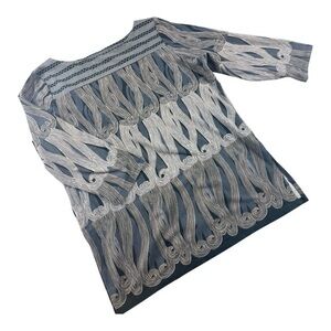 The Metropolitan Museum of Art MET French Tendrils Art to Wear Deco Tunic Top S